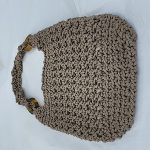 Taupe crochet handbag,  never worn